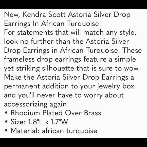 Kendra Scott Astoria African Turquoise Earrings - Picture 4 of 9